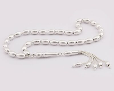 Tasbih 925 Sterling Silver With Four Tassels - 1