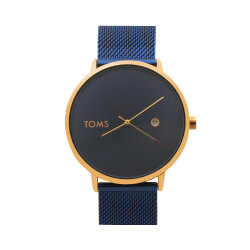 Toms Lacivert Renk Hasır Kordonlu Erkek Kol Saati TH-T1898C-952-T - 4