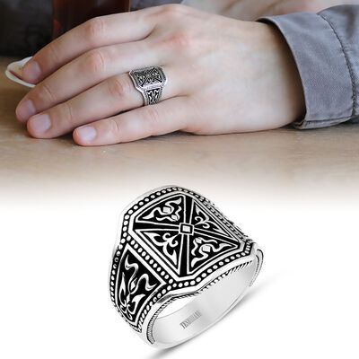 Tugra Model 925 Sterling Silver Ring - 1