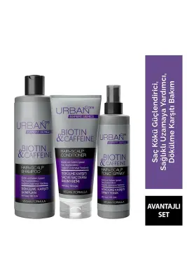 URBAN Care Expert Biotin and Caffeine Series Anti-Hair Hair Care Set - Helps Fast Growth - 2
