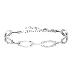 Women's 6 Piece 925 Sterling Silver Zirconia Bracelet - 3