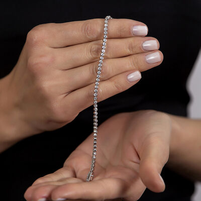 Women's 925 Sterling Silver Bracelet With Stylish Zircon Design - 4
