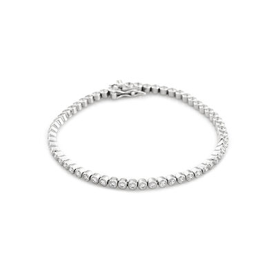 Women's 925 Sterling Silver Bracelet With Stylish Zircon Design - 5
