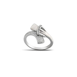 Women's 925 Sterling Silver Pearl Stone Ring, Designer Zircon Ring - 5