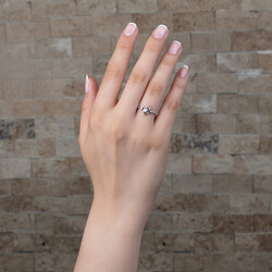 Women's 925 Sterling Silver Wedding Ring Pod Design - 2