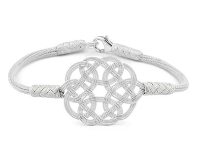 Women's Bracelet White 1000 K Glass Handmade - 2