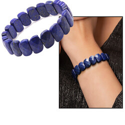 Women's Rolex Bracelet İn Lapis Lazuli With Natural Stone - Thumbnail