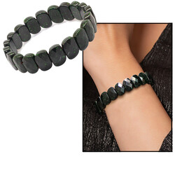 Women's Rolex Bracelet With Green Star Stone And Natural Stone - Thumbnail