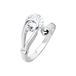 Starlight Diamond Pırlanta Montür Elegance 925 Ayar Gümüş Bayan Tektaş Yüzük - 4